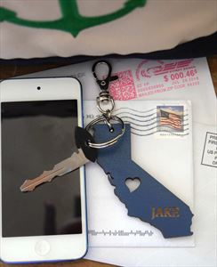 State Shape Keychain